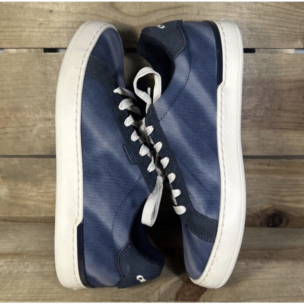 NEW Mens Size 10 - Coach Lowline Tie Dye Blue White Low Top Lace Up Shoes CU015